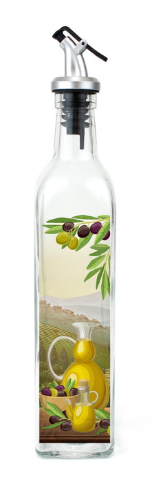 Anna Aceitera de Vidrio 750ml con Tapón ABS (12 Unidades)