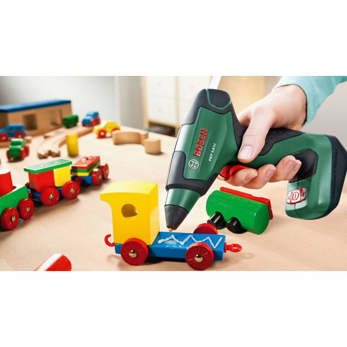 Bosch PKP 3,6 LI Pistola de pegamento inalámbrica con cargador Micro USB