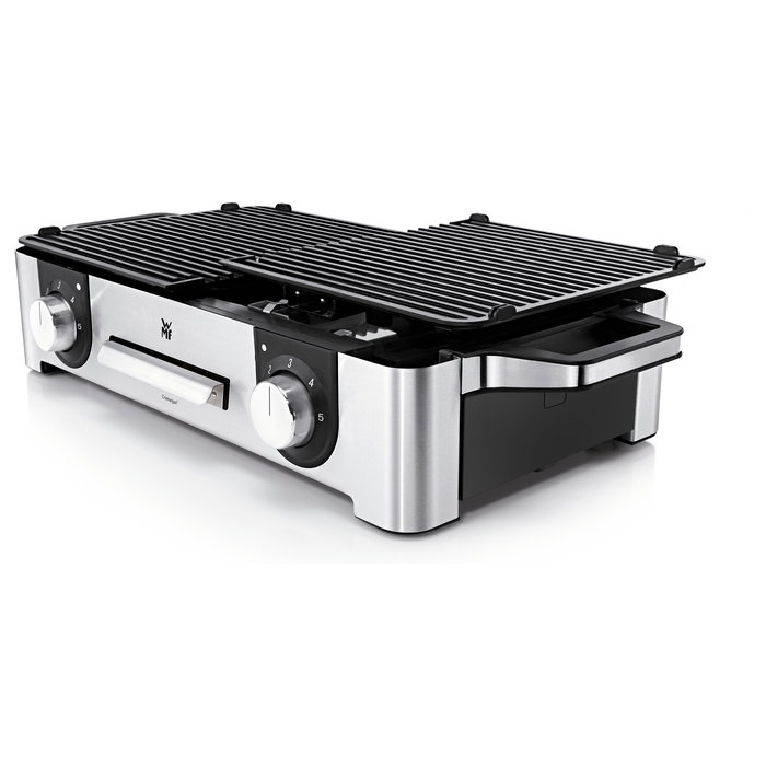WMF 0415280011 Tischgrill Lono Master Parrilla de Mesa 280 x 500 mm Acero Inoxidable Antiadherente Fácil de Limpiar