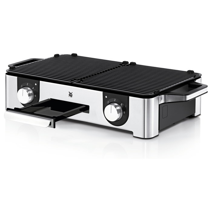 WMF 0415280011 Tischgrill Lono Master Parrilla de Mesa 280 x 500 mm Acero Inoxidable Antiadherente Fácil de Limpiar