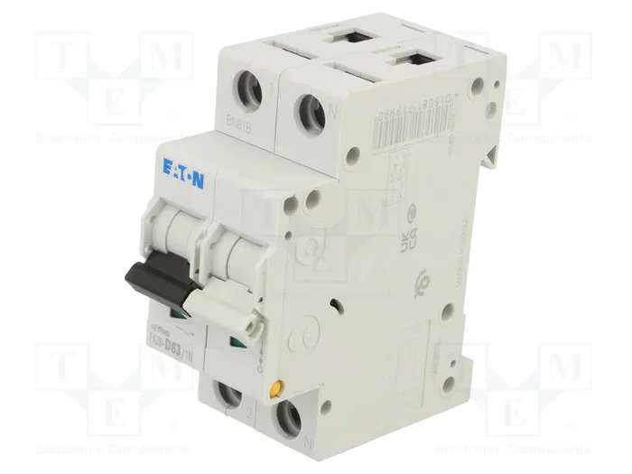 EATON ELECTRIC FAZ6-D63/1N Interruptor magnetotérmico 63A 1+N EATON ELECTRIC FAZ6-D63/1N Interruptor magnetotérmico 63A 1+N