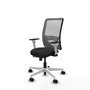 PIQUERAS Y CRESPO Silla de oficina Zulema con mecanismo Sincro/Traslack, Negro y Gris