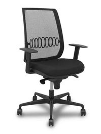 Silla Piqueras Y Crespo Alares Brazos Regulables Ergonomica Mecanismo Sincro Respaldo Malla Negra Asiento Tapizado Bali Negro