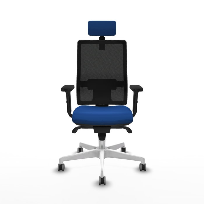 PIQUERAS Y CRESPO Silla de oficina Horna con mecanismo Sincro, Azul y Negro