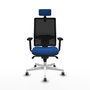 PIQUERAS Y CRESPO Silla de oficina Horna con mecanismo Sincro, Azul y Negro