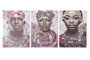 DKD Home Decor Cuadro Lienzo MDF 50x1,8x70 Africana Surtido de 3