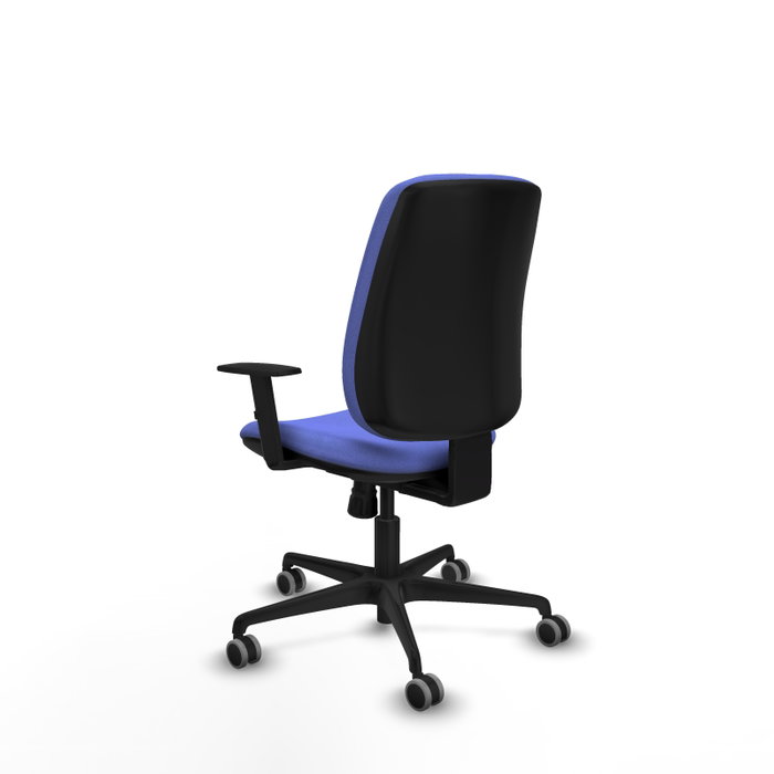 PIQUERAS Y CRESPO Silla de oficina Alares con mecanismo Sincro, Tela Azul claro, Brazos 1D