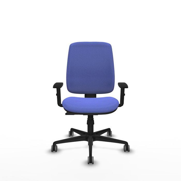 PIQUERAS Y CRESPO Silla de oficina Alares con mecanismo Sincro, Tela Azul claro, Brazos 1D