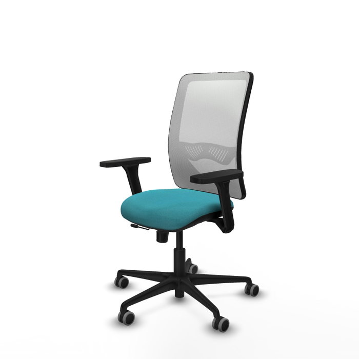 PIQUERAS Y CRESPO Silla de oficina Zulema con mecanismo Sincro/Traslack, Turquesa y Blanco PIQUERAS Y CRESPO Silla de oficina Zulema con mecanismo Sincro/Traslack, Turquesa y Blanco