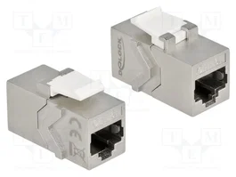 DeLOCK Módulo Keystone RJ45 hembra a RJ45 hembra Cat.6A Plata