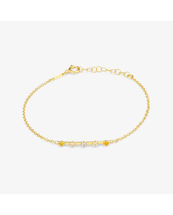 Radiant Pulsera Gold con Piedras Color Fantasy Dorada Radiant Pulsera Gold con Piedras Color Fantasy Dorada