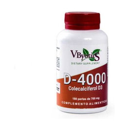 Vbyotics Vitamina D3 4000 UI 180 Cápsulas - Suplemento Colecalciferol