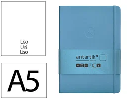 Antartik Cuaderno A5 Tapa Dura Hojas Lisas Azul Claro 100 Hojas 80 gr FSC