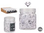 Giftdecor Bote Diamante Transparente 150Gr Plástico 6.5 x 8 x 6.5 cm (Set de 32)