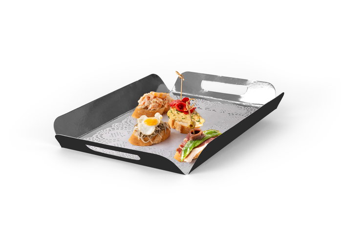 Algon Bandeja Plegable de Cartón 27 x 36 cm (36 Unidades)