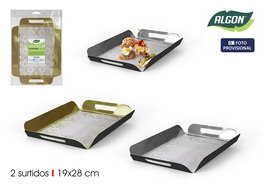 Algon Bandeja Plegable de Cartón 27 x 36 cm (36 Unidades)