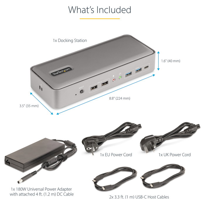 Startech Docking Station KVM USB-C para Portátil