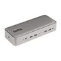 StarTech.com Docking Station KVM USB-C para 2 Portátiles, Dual Monitor 4K 60Hz, Plata