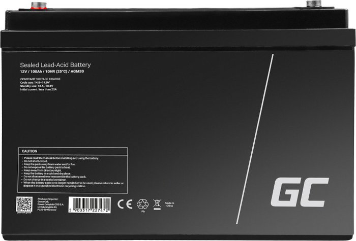 Green Cell Akumulator AGM VRLA 12V 100A