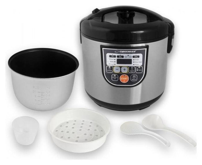 Esperanza Multicooker 5 L 860 W Negro Metálico EKG011 Esperanza Multicooker 5 L 860 W Negro Metálico EKG011