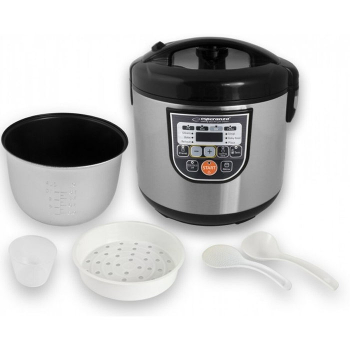 Esperanza Multicooker 5 L 860 W Negro Metálico EKG011
