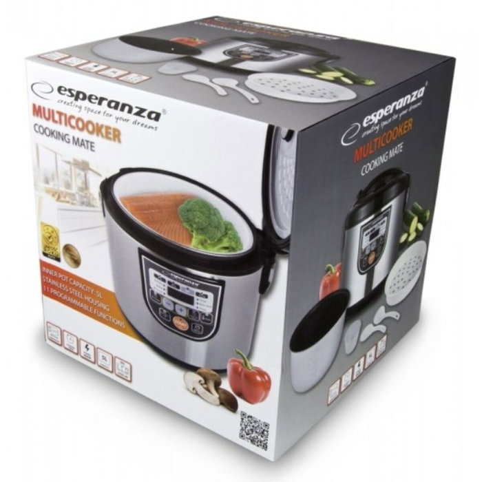 Esperanza Multicooker 5 L 860 W Negro Metálico EKG011