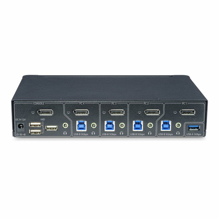 StarTech Switch KVM de 4 puertos DisplayPort 4K 60Hz Negro