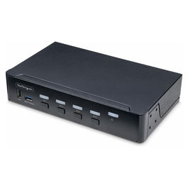 StarTech.com KVM Switch DisplayPort 4 Puertos 4K 60Hz, Hub USB, TAA, Conmutador Independiente para 4 Ordenadores y 1 Monitor
