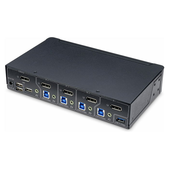 StarTech.com KVM Switch DisplayPort 4 Puertos 4K 60Hz, Hub USB, TAA, Conmutador Independiente para 4 Ordenadores y 1 Monitor StarTech.com KVM Switch DisplayPort 4 Puertos 4K 60Hz, Hub USB, TAA, Conmutador Independiente para 4 Ordenadores y 1 Monitor