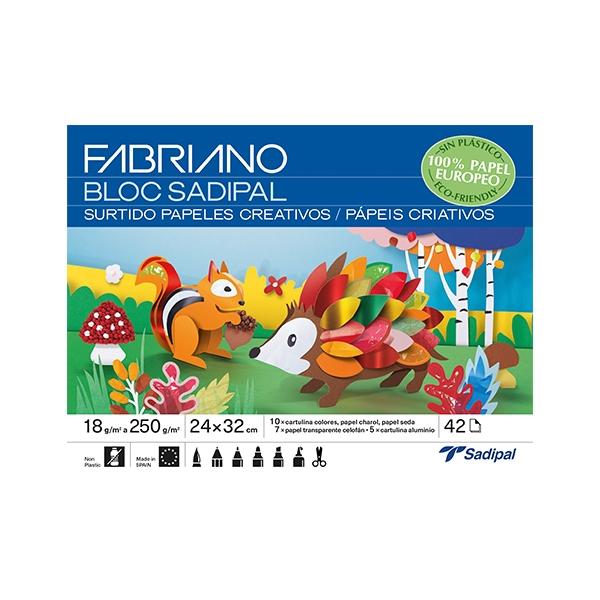Sadipal Papeles Surtidos para Manualidades 32x24cm Pack 42 Hojas