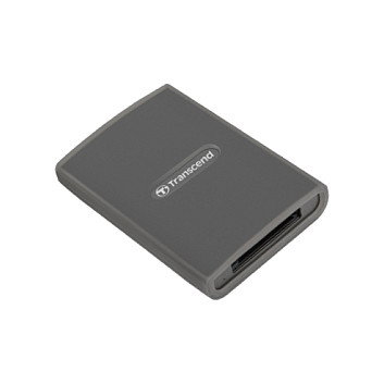 Transcend TS-RDE2 Lector Tarjetas CFexpress USB 3.2 Gen 2 Tipo C, Aluminio Gris, 20000 Mbit/s, Compatible con Windows y Mac