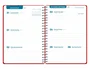 Liderpapel Agenda Escolar 26-27 Espiral Basic Semana Vista A5 Bilingüe Papel FSC 70g Rojo