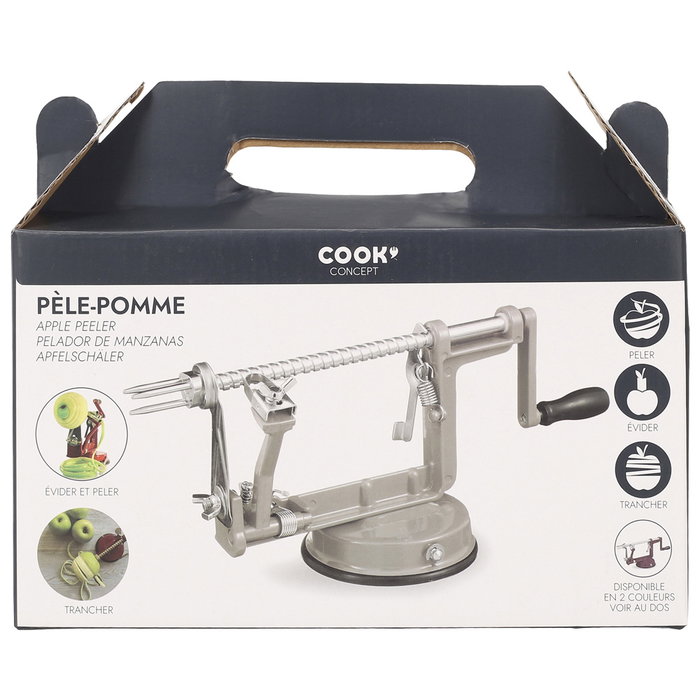 Cook Concept Pelador Cortador Manzana Vintage para Pelar Vaciar y Cortar Manzanas y Peras, Utensilio Cocina Práctico, 26x10.5cm