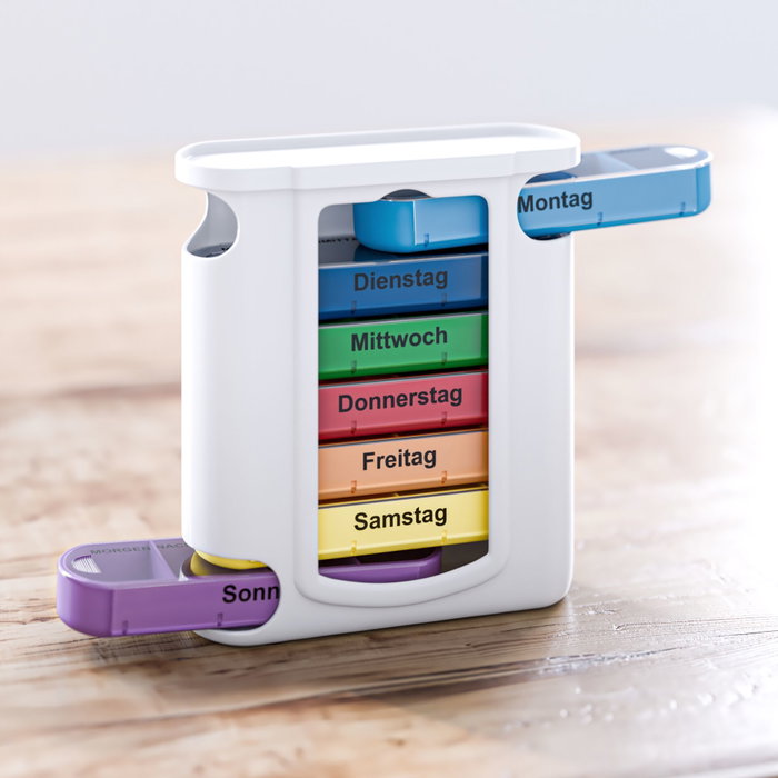 Weinberger Pastillero semanal en lata, colores