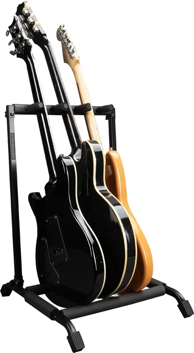 FRAMEWORKS Rack Plegable y Retráctil para 3 Guitarras, Soporte de Acero
