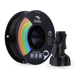 Creality PLA+ Filamento 3D Negro, 1.75 mm, 1 kg, Ácido Poliláctico, Alta Velocidad de Impresión 100 mm/s, Compatible con Impresoras Creality 3D FDM