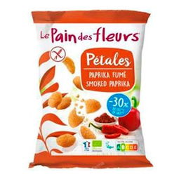 LE PAIN DES FLEURS - Chips Pétalos Sabor Pimentón Paprika Ahumado 75g, Vegano, Sin Gluten, Bio, Aperitivo de Cereales