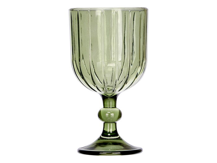 Vivalto Copa Vino Rayas 380 ml Verde 9x16.4x9 cm (Set de 24)
