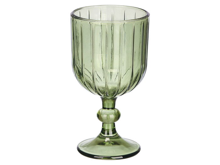 Vivalto Copa Vino Rayas 380 ml Verde 9x16.4x9 cm (Set de 24)