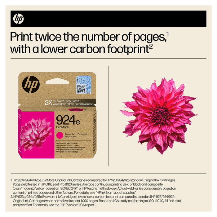 HP 924e EvoMore Magenta Cartucho de Tinta Original