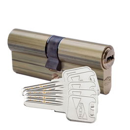 Ucem Cilindro de seguridad 2000s2lp3338ll Europerfil 33+38mm Latón Leva Larga Doble Embrague 5 llaves