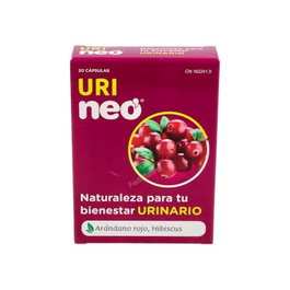 NEO Uri Neo - Cápsulas para la Cistitis, Prevención y Tratamiento - 30 Cápsulas con Arándano Rojo e Hibisco