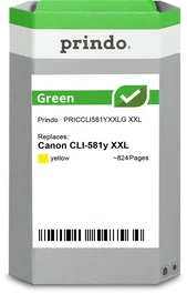 Prindo Cartucho de tinta amarillo Green XXL PRICCLI581YXXLG