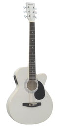 Daytona A401CEWH Guitarra Acústica Electrificada Mini Jumbo Blanca