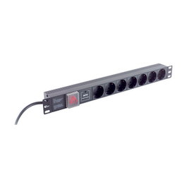 S-CONN maximum connectivity 09-25175 Regleta Profesional 7 Tomas, 2m, Negro