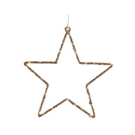 Lumineo Estrella led decorativa dorada metal interior luz cálida 38 x 38 cm