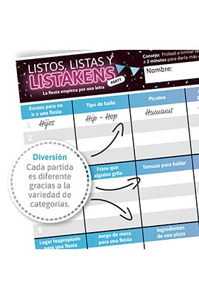 SD GAMES Juego de Mesa Listos Listas y Listakens Party Español +14 Años +2 Jugadores 45 Minutos