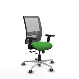 PIQUERAS Y CRESPO Silla de oficina Zulema con mecanismo Sincro/Traslack, Verde y Gris
