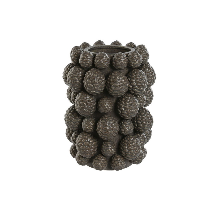 DKD Home Decor Jarrón de Gres con Diseño de Piña Marrón DKD Home Decor Jarrón de Gres con Diseño de Piña Marrón