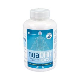 NUA DHA 1000Mg 90 Perlas - Omega 3, Soporte Cognitivo y Visual, Alta Concentración, Triglicérido de Alta Absorción, IFOS